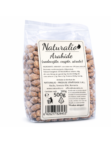 Arahide nedecojite, coapte, sarate