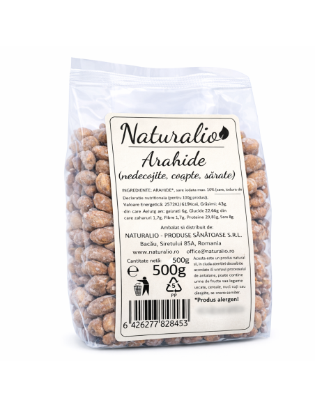 Arahide nedecojite, coapte, sarate