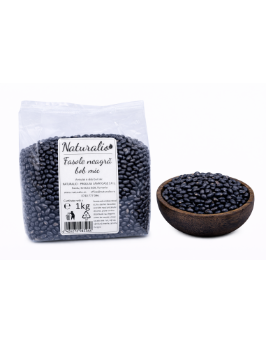 Fasole neagră uscată, boabe mici