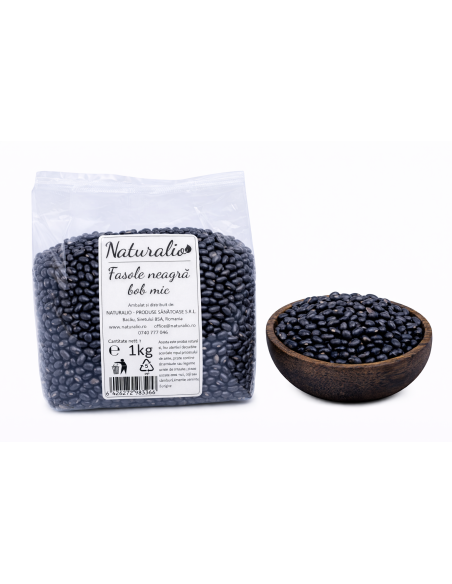 Fasole neagră uscată, boabe mici